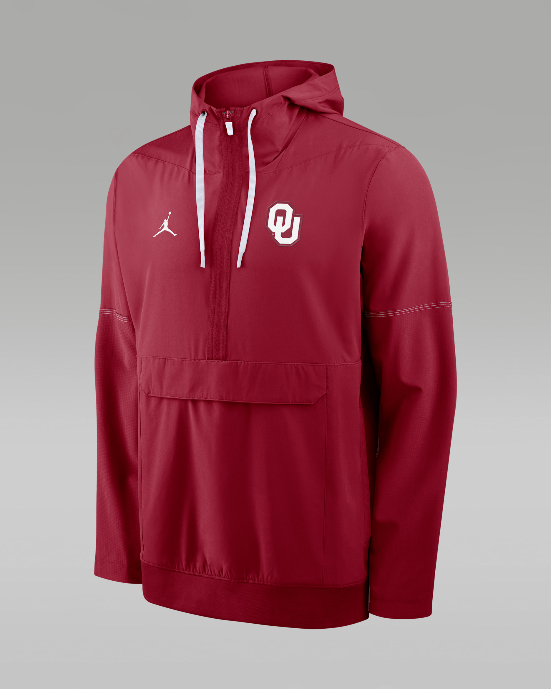 Oklahoma Sideline Anorak Men's Jordan Brand College 1/2-Zip Hooded